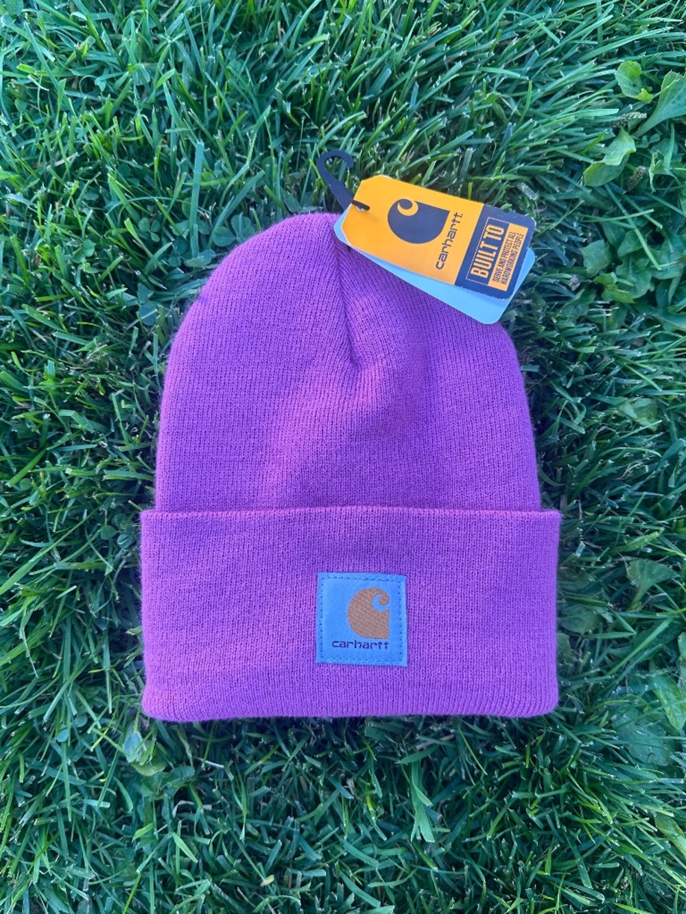Carhartt A18 Woodrose Pink/Purple Knit Cuffed Beanie NWT